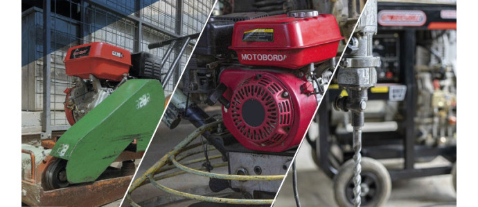 Maquinaria liviana y motores estacionarios en la construcción